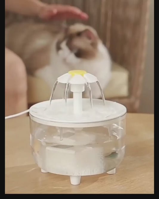 Automatic Pet Water Fountain – 1.2L with Filter, USB Rechargeable